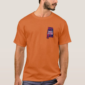 Camiseta Alabama del Sur Rojo y Azul TieDye Estado de Alaba
