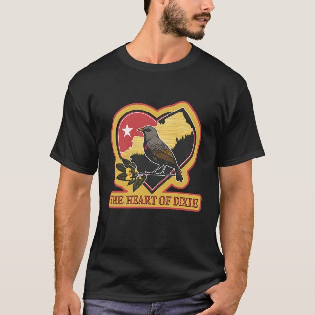 Camiseta Alabama - El Corazón De Dixie (Anverso)