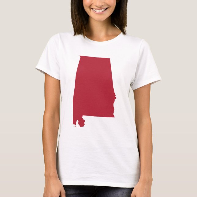 Camiseta Alabama en rojo (Anverso)