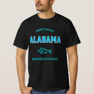CAMISETA ALABAMA HOGAR DULCE ALABAMA MÁS DULCE CON BASS