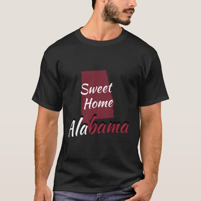 Camiseta Alabama Hogar Dulce Orgullo de Estado Hogar (Anverso)