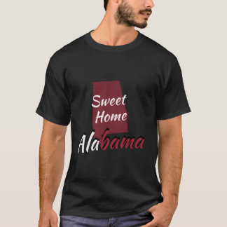 Camiseta Alabama Hogar Dulce Orgullo de Estado Hogar