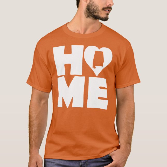 Camiseta Alabama Home Heart State Tees (Anverso)
