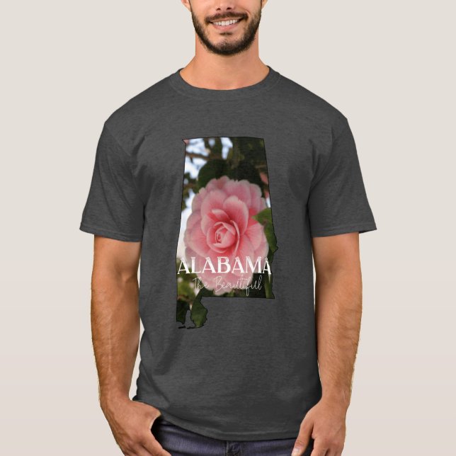 Camiseta Alabama La Hermosa Flor Estatal De Gran Tamaño (Anverso)