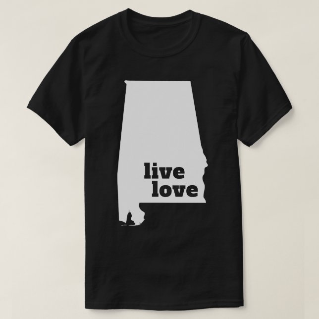 Camiseta Alabama Live Love Alabama (Diseño del anverso)