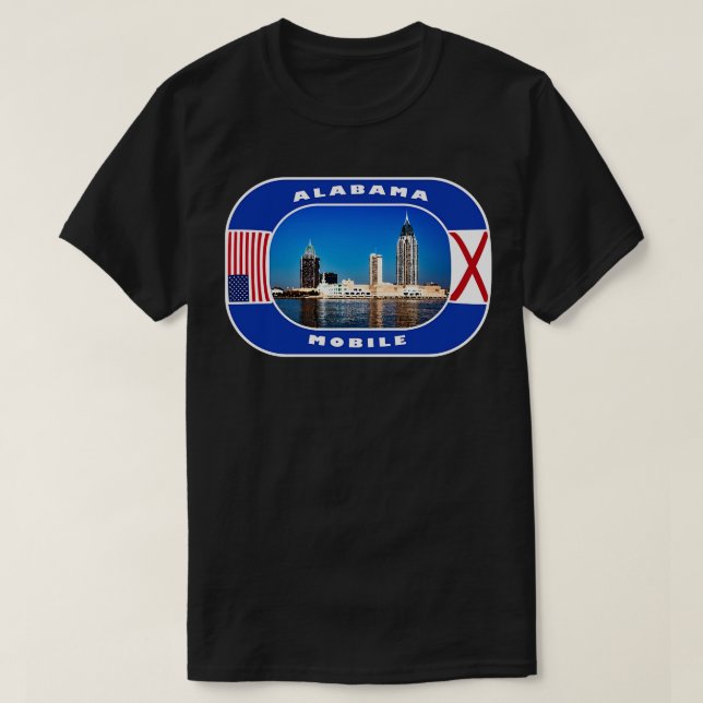 Camiseta Alabama Mobile City USA TShirt (Diseño del anverso)