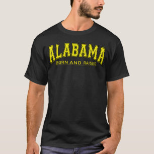 Camiseta Alabama Nació Y Creció