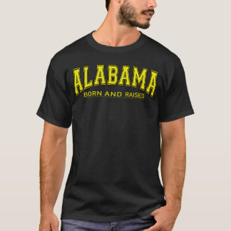 Camiseta Alabama Nació Y Creció