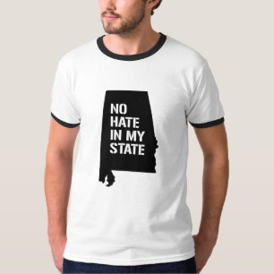 Camiseta Alabama: Ningún odio en mi estado