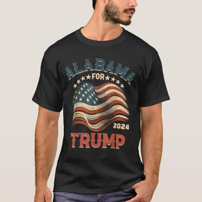 Camiseta Alabama para la bandera estadounidense de Trump 20 (Anverso)