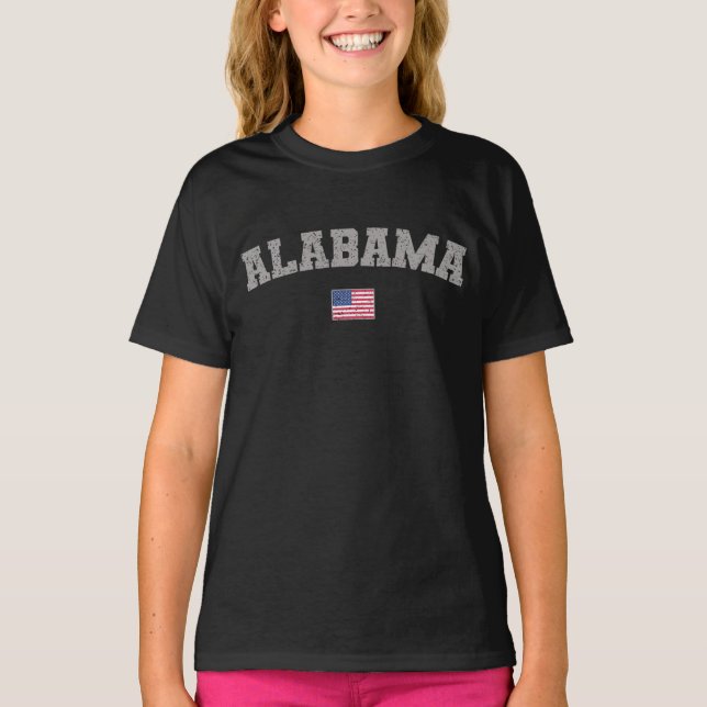 Camiseta Alabama State USA Flag Vintage (Anverso)