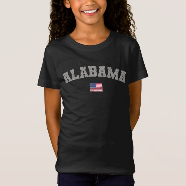 Camiseta Alabama State USA Flag Vintage (Anverso)