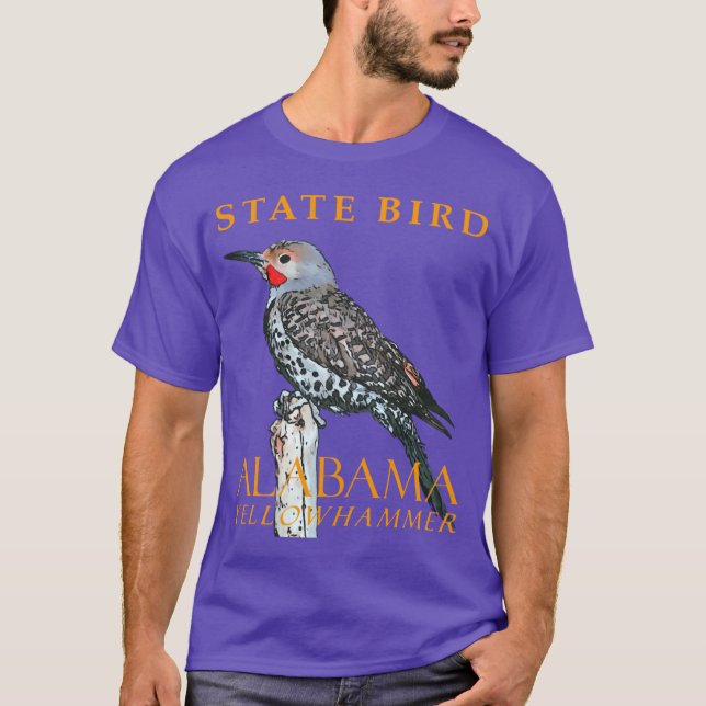 Camiseta Alabama Territory Bird The Common Flicker Oversize (Anverso)