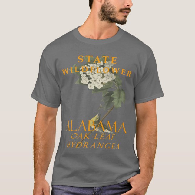 Camiseta Alabama Territory Wildflower The Oakleaf hydrangea (Anverso)