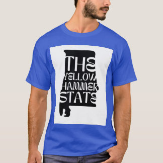 Camiseta Alabama The Yellow Hammer State Nickname AL Outlin