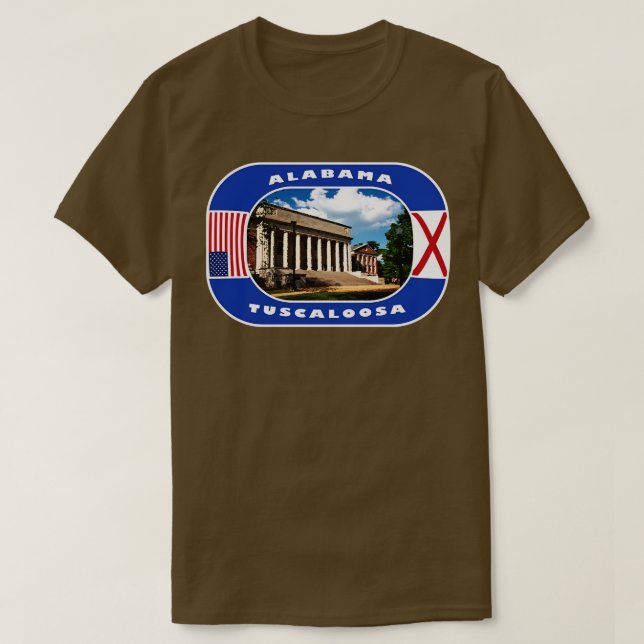 Camiseta Alabama Tuscaloosa City USA TShirt (Diseño del anverso)