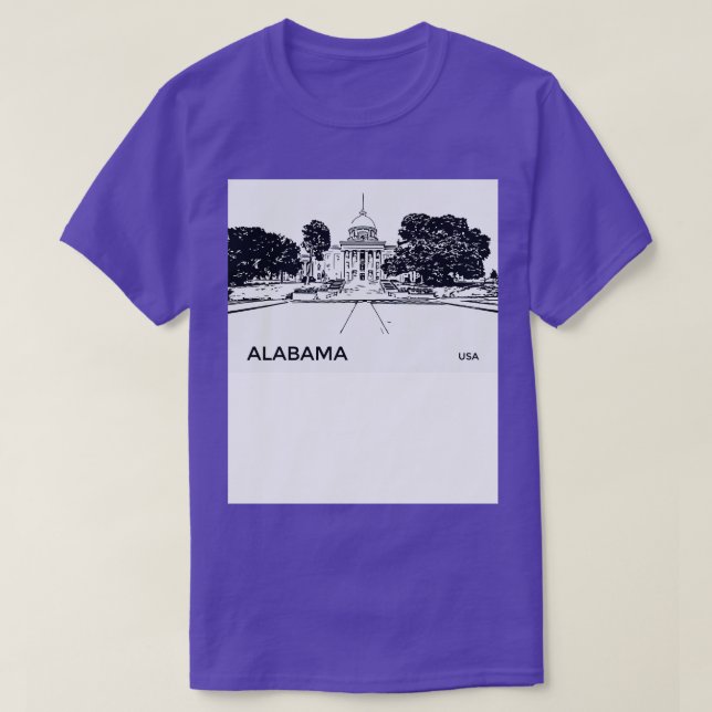 Camiseta Alabama USA TShirt (Diseño del anverso)