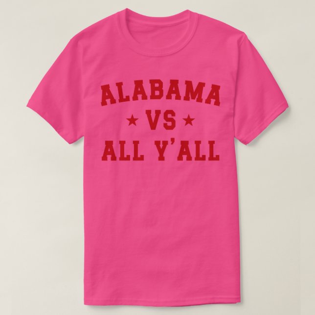 Camiseta Alabama Vs All v4 TShirt (Diseño del anverso)