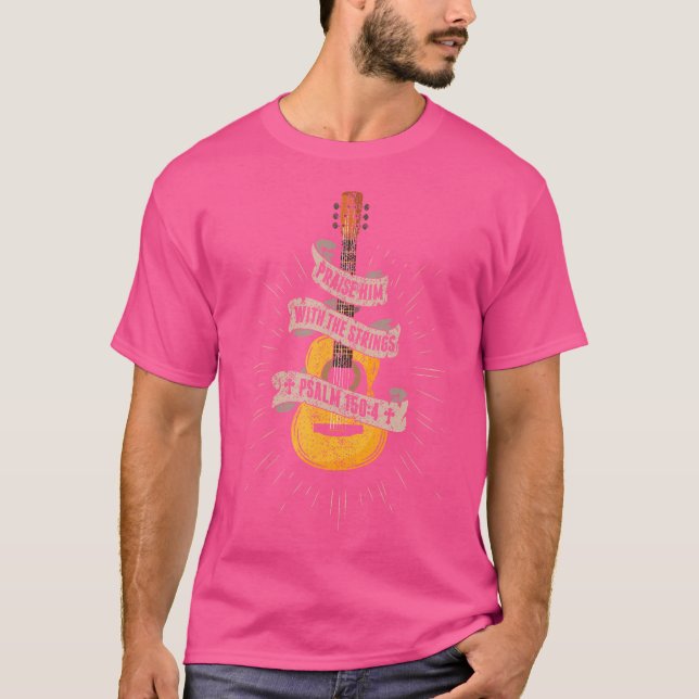 Camiseta Alabarlo Con Las Cadenas De La Guitarra Acústica D (Anverso)