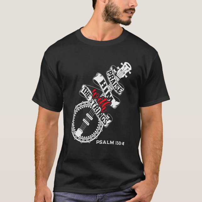 Camiseta Alabarlo Con Sopa Guitarra Cristiana Salm 150 (Anverso)