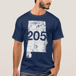 Camiseta Alabaster Hoover Birmingham Area Code 205 , Alabam