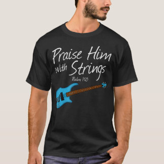 Camiseta Alábenlo Con Cuerdas Bajo Guitarra Bajista