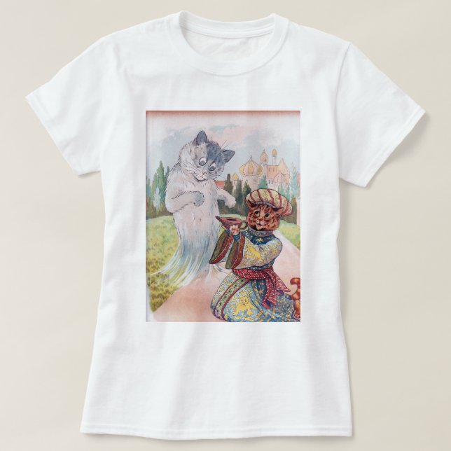 Camiseta Aladdin y la lámpara mágica, Louis Wain (Diseño del anverso)