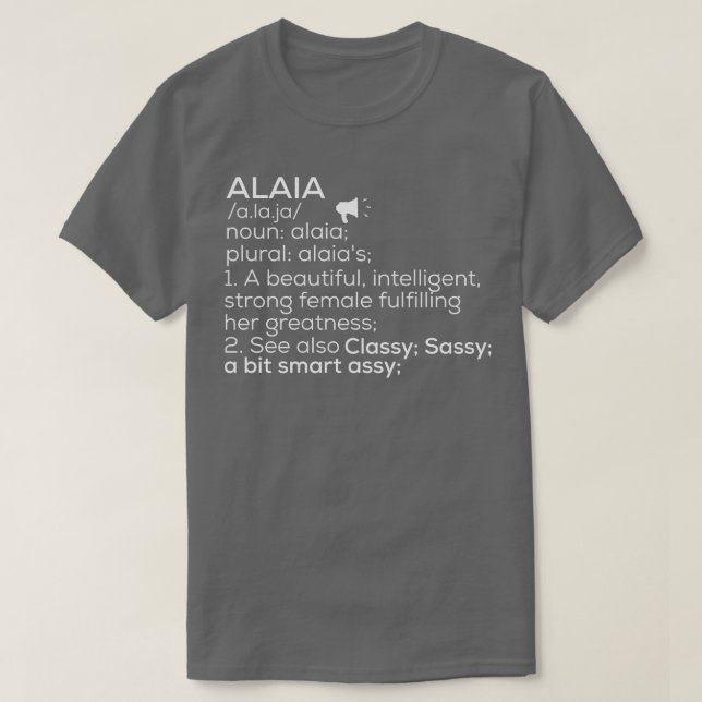 Camiseta Alaia Nombre Alaia Definición Alaia Nombre femenin (Diseño del anverso)