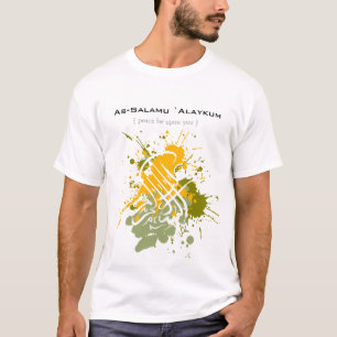 Camiseta Alaikum de Assalamu '- arte árabe de la caligraf