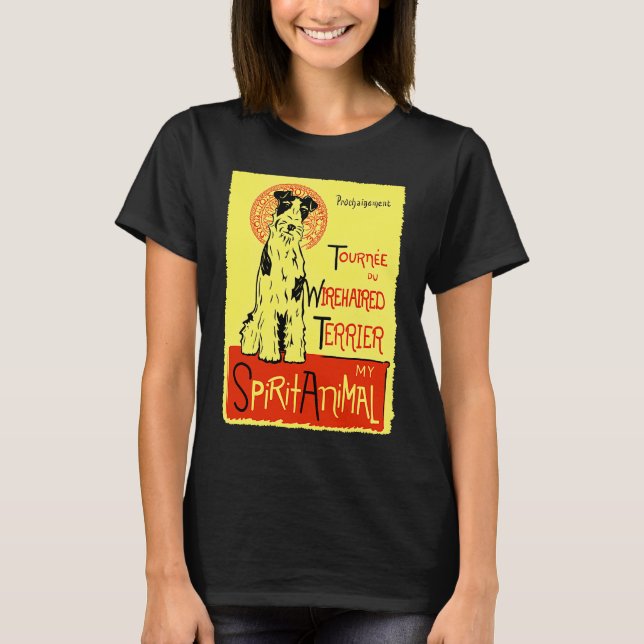 Camiseta Alambre Cute Haired Terrier Perro Wire Fox Terrier (Anverso)