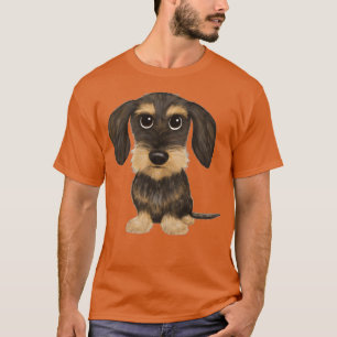 Camiseta Alambre de cable Dachshund Cute Haired Wiener Dog