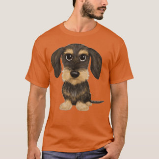 Camiseta Alambre de cable Dachshund Cute Haired Wiener Dog 