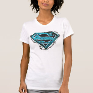Camiseta Alambre de púas y flores del logotipo de Supergir