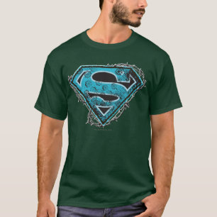 Camiseta Alambre de púas y flores del logotipo de Supergir