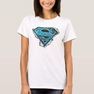 Camiseta Alambre de púas y flores del logotipo de Supergir