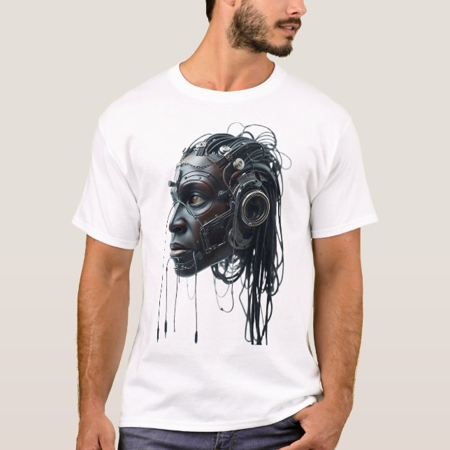 Camiseta Alambres de cara tribales Art Tee (Anverso)