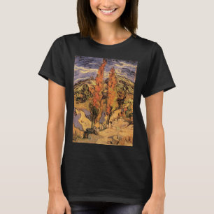 Camiseta Álamos en la carretera a través de las colinas de 