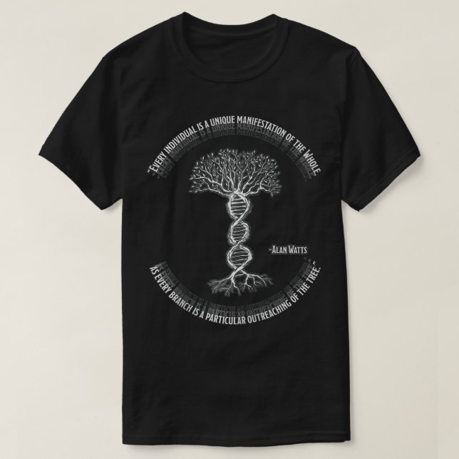 Camiseta Alan Watts Every Individual is Part of the Whole  (Diseño del anverso)