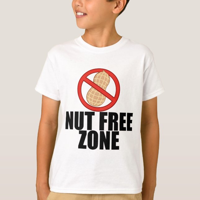 Camiseta Alargia al cacahuete Niños libres de nueces (Anverso)