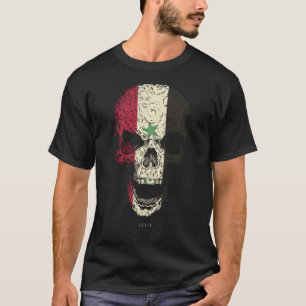 Camiseta Alarma con la bandera siria esqueleto con raíces s