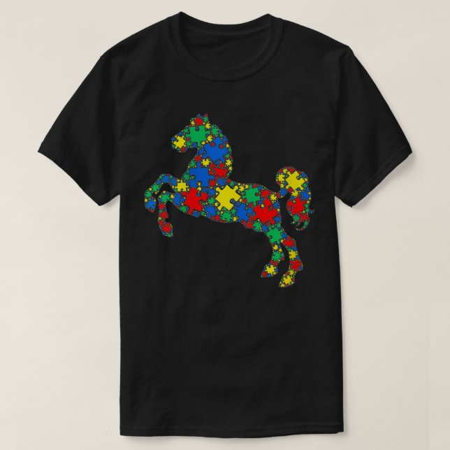 Camiseta Alarma de autismo de caballos para mujeres (Diseño del anverso)
