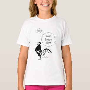 Camiseta Alarma de Buenos Días en gallo negro