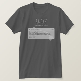 Camiseta Alarma de entrada hawaiana de la amenaza del misil