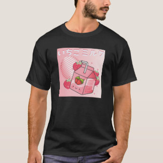 Camiseta Alarma De Fresa De Anime Estética Para Otaku