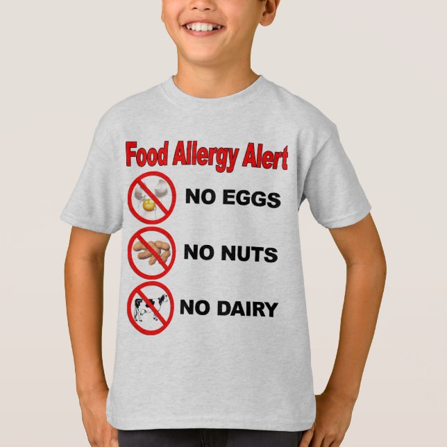 Camiseta Alarma de la alergia alimentaria (Anverso)