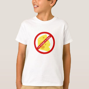 Camiseta Alarma de la alergia de la lechería/del queso