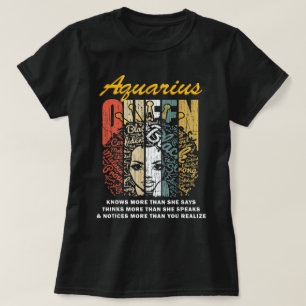 Camiseta Alarma de regalo de cumpleaños de la reina Aquariu