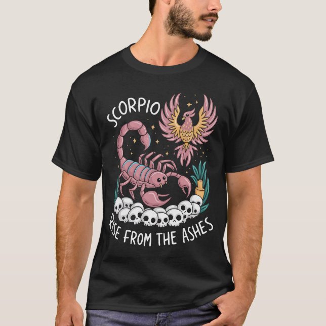 Camiseta Alarma del Escorpio: Fénix del Zodiaco (Anverso)