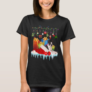 Camiseta Alarma familiar de Santa Dog de Cute Boston Terrie