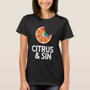 Camiseta Alarma naranja Con Jugo Bitado Y Arcoiris